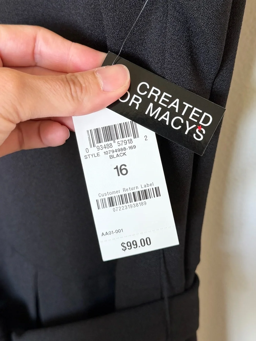 INC International Concepts Black Jumpsuit